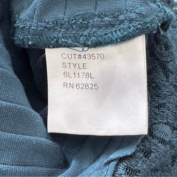 Tadashi Shoji Lace Teal Blue Bandage Dress Size Large - Picture 8 of 9